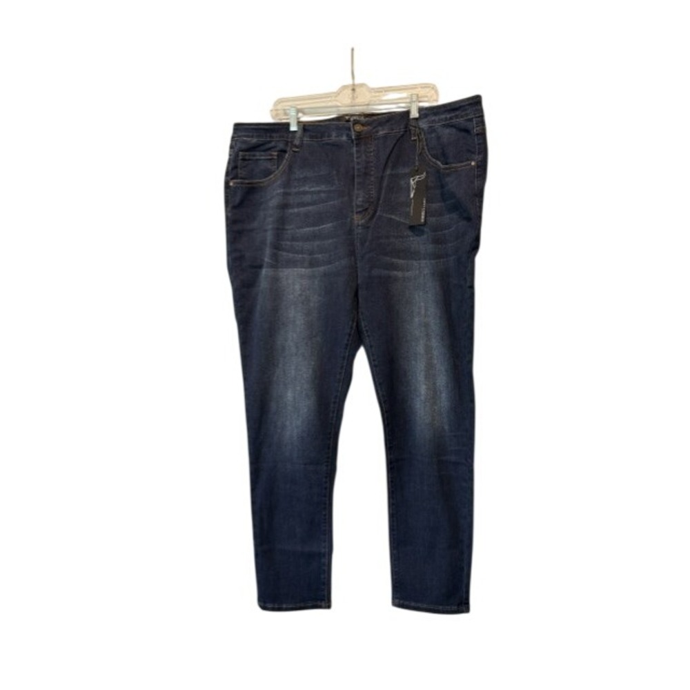 Lucky & Blessed Womens High Rise Skinny Jeans Dark Wash Tummy Control 42x29 NWT